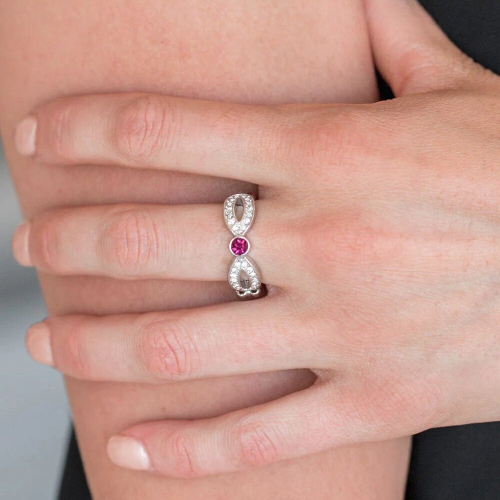 Paparazzi Jewelry Accessories - Extra Side Of Elegance - Pink Ring - Vintage